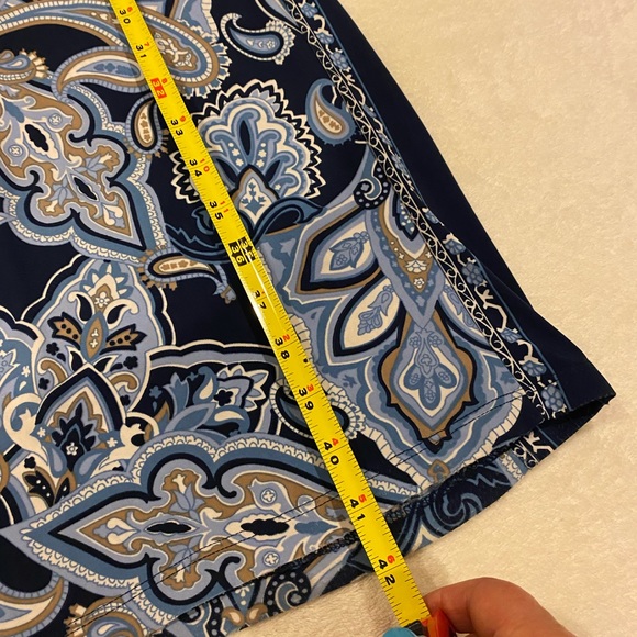 PANTS, INC International Concepts Brand, Size XS navy blue and baby blue print - Picture 9 of 10